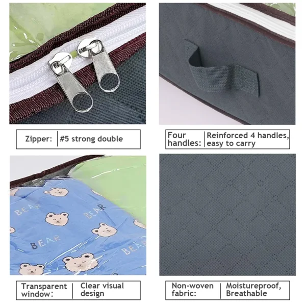 A3cfbd2a4b8f046cd9b0ba99a0aa319b6O.webp Foldable Under Bed Storage Containers with Clear Window Underbed Toy Organizers and Clothing Storage Bags Closet Storage Bins
