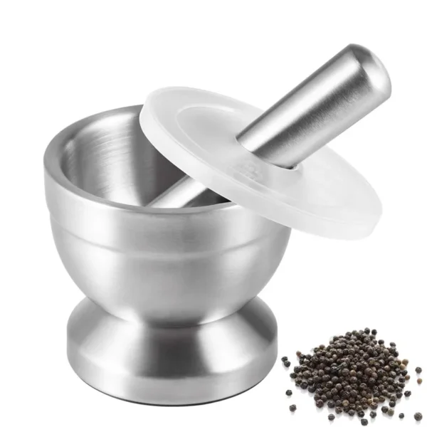 HTB1wncjNNnaK1RjSZFBq6AW7VXaA.webp LMETJMA Stainless Steel Spice Grinder With Mortar and Pestle Herbs Spice Grinder Bowl Seasoning Mill Pill Crusher KC0245