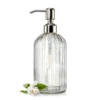 S0993ad84e1cc446f960a89e3756a9445a.webp Soap Dispenser Bathroom Clear Glass Empty Refill Subbottle Detergent Kitchen Hand Sanitizers Shower Gel Shampoo Bottles
