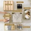 Foldable 6pcs Underwear Organizer Set Hard Storage Boxes for Bra Socks Drawer Closet Clothes Storage Organizers Space-saving Box