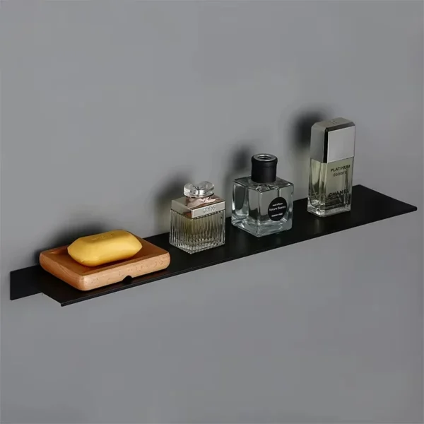 S237bc67a1839403faa2bf0d535ce9444y.webp Aluminum Alloy Living Room Floating Shelves Drilling Bedroom Decoration Wall Shelves Bathroom Storage Rack