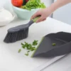 Mini Desktop Dustpan Small Broom Set Desktop Cleaning Dustpan Brush Set Pet Feces Cleaning Brush Silicone Non-Slip Handle