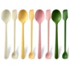 8Pcs Silicone Spoon Small Spoon Jam Spoon Heat Resistant Easy To Clean Non-stick Rice Spoons Tableware Utensil Kitchen Tools