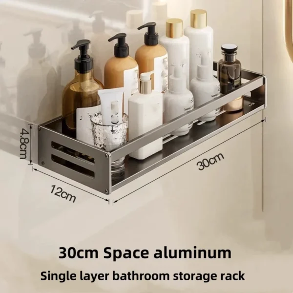 S3d0212aa700d4661ba9a7afc94496471p.webp Shower Corner Shelf Without Drilling Aluminum Bathroom Shelf With Towel Bar Shampoo Holder Toilet Rack Bathroom Accessories