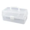 S40a83a172a4d47b6833617edc5e76d51N.webp Three layer clear plastic arts and crafts storage box sewing storage box, folding toolbox, miscellaneous art storage box