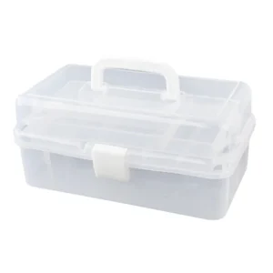 S40a83a172a4d47b6833617edc5e76d51N.webp Three layer clear plastic arts and crafts storage box sewing storage box, folding toolbox, miscellaneous art storage box