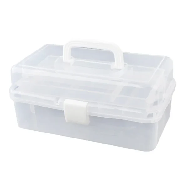 S40a83a172a4d47b6833617edc5e76d51N.webp Three layer clear plastic arts and crafts storage box sewing storage box, folding toolbox, miscellaneous art storage box