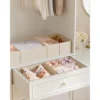 Foldable 6pcs Underwear Organizer Set Hard Storage Boxes for Bra Socks Drawer Closet Clothes Storage Organizers Space-saving Box