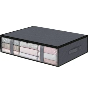 S651c28777997475fbde6368b99e3315e2.webp Foldable Under Bed Storage Containers with Clear Window Underbed Toy Organizers and Clothing Storage Bags Closet Storage Bins