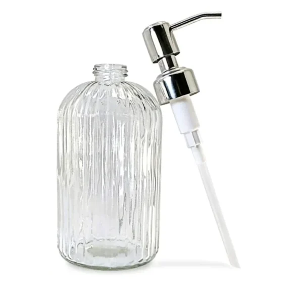S6616d2a0ba9341bcb5a866c99051beceT.webp Soap Dispenser Bathroom Clear Glass Empty Refill Subbottle Detergent Kitchen Hand Sanitizers Shower Gel Shampoo Bottles