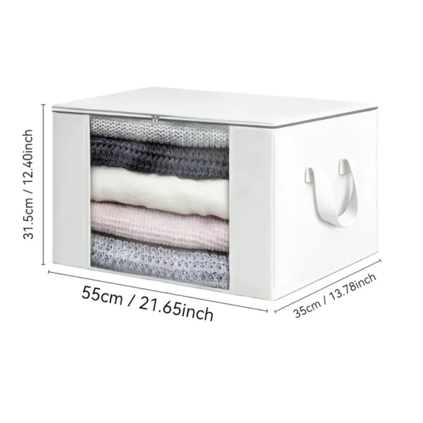 3pcs large capacity foldable fabric storage bag, foldable clothes storage bag
