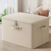 S97289d5b9ab74e01b3d971e43baa55f7X.webp Lockable Storage Box, Odor Proof Stackable Container With Handle, Washable Shelf Baskets For Blanket Clothing Toys Home Organiza