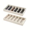 S9c3c9b2308fb49c5aa37f60994ffe7dci.webp 1Pc, 6 Slot Glasses Storage Tray, Jewelry Accessories Storage Tray, Glasses Display Tray, Home Storage Drawer Closet Divider