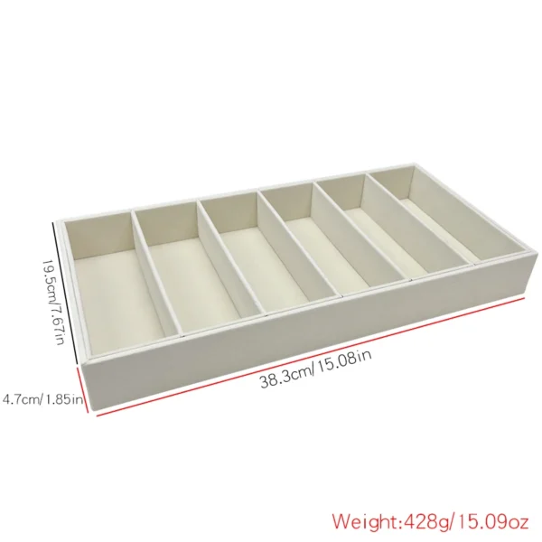 S9ce10ec7038c4cf39339a090da179d10z.webp 1Pc, 6 Slot Glasses Storage Tray, Jewelry Accessories Storage Tray, Glasses Display Tray, Home Storage Drawer Closet Divider