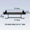 Garage Paper Towel Holder, Wall Mount Shelf, One-Hand Tear, Garage Organization and Storage Rack Holds 50 lbs