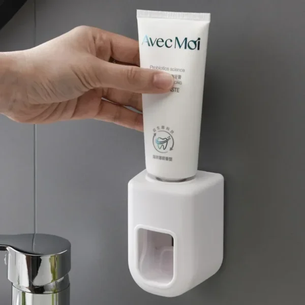 Sbc22e242a1314725ad29571d6fcab50dS.webp Automatic Toothpaste Squeezer Wall-mounted Bathroom Accessories Waterproof Squeezer Toothbrush Holder Bathroom Tools