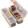 Scdffd01c82d44540b3ca00bbf2212741p.webp 6 Compartment Sealed Spice Storage Container Reusable Moisture-proof Plastic Food Storage Box With Handle Kitchen Organizer