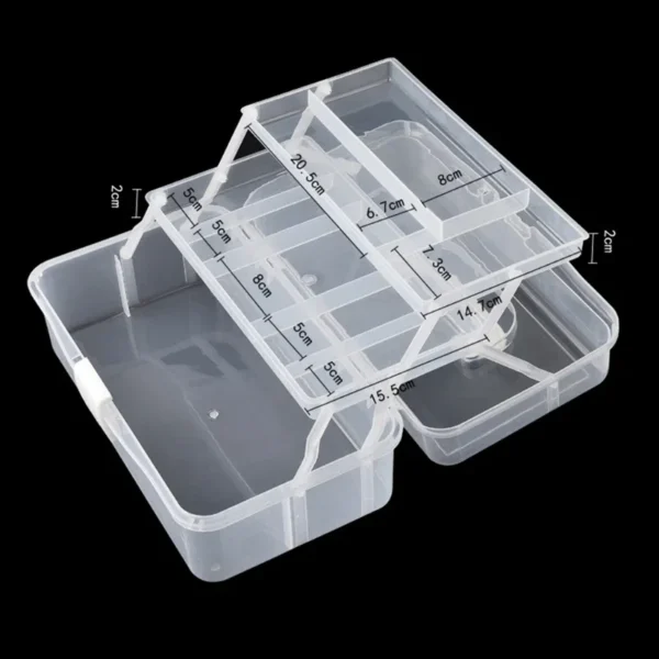 Sd95c60dead19452799b87474c709048a9.webp Three layer clear plastic arts and crafts storage box sewing storage box, folding toolbox, miscellaneous art storage box