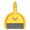 Se92c218690e640f595b350f53869814d6.webp 1pc Dust Pan and Brush Set,Cute Little Yellow Hand Mini Broom and Dustpan Set for Tabletop Debris,Keyboards&Clean Pet Cages