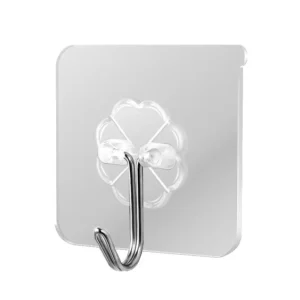 20pcs Transparent Seamless Hook, Strong Adhesive Hook, Bathroom Living Room Wall Hanging Door, Self-Adhesive Hook