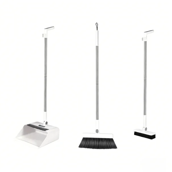 3in 1 Broom and Dustpan Set Floor Brush Long-handled Broom And Dustpan For Home Office School Dorm