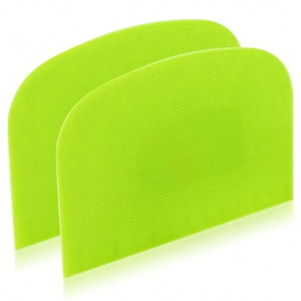 Sfbc3371fbf094c7197419f4eac59853es.webp 2pcs Food-safe Plastic Dough Scraper-Flexible Bench Cutter Plastic Spatula Multipurpose For Bread Dough Baking