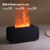 Aroma Diffuser Simulation Colorful Flame Air Humidifier Can add Essential Oil Timing Setting Ultrasonic Cool Mist Maker Fogger